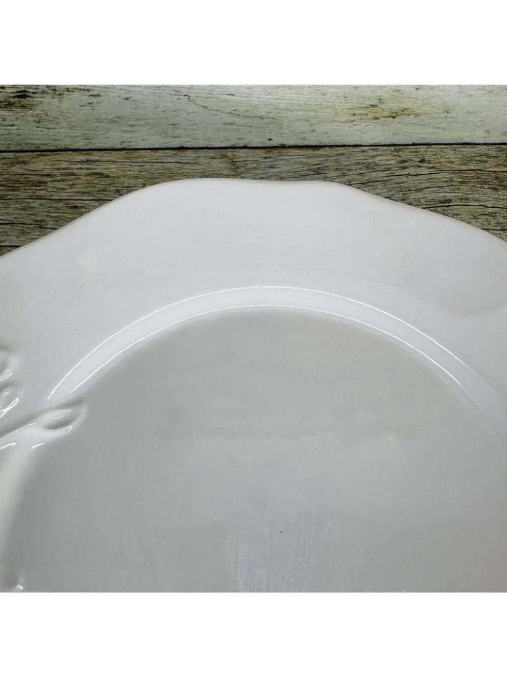 Better Homes And Gardens SUMMERDALE ROSE WHITE Stoneware Lunch Salad Plate Set 4